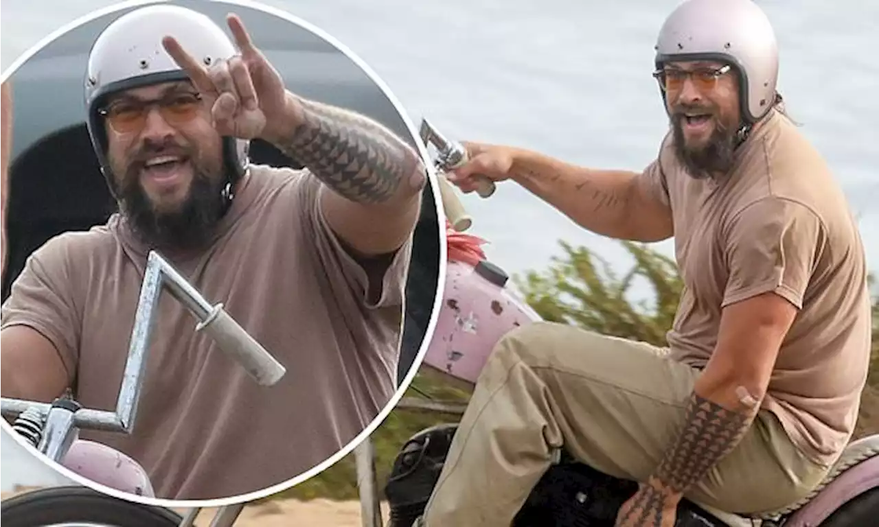 Jason Momoa enjoys a meetup with friends and motorcycle ride in Malibu