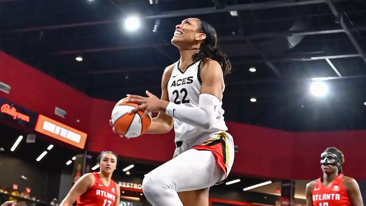 Wilson scores 53, tying WNBA record, in Aces' win