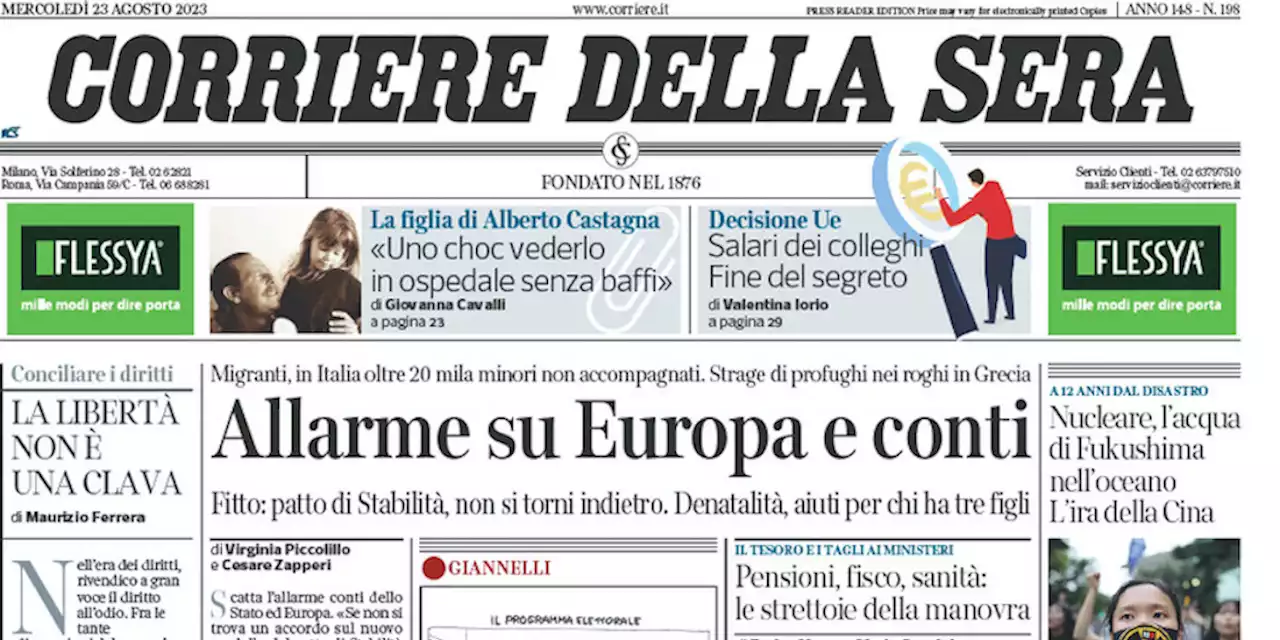 Le prime pagine di oggi - Il Post