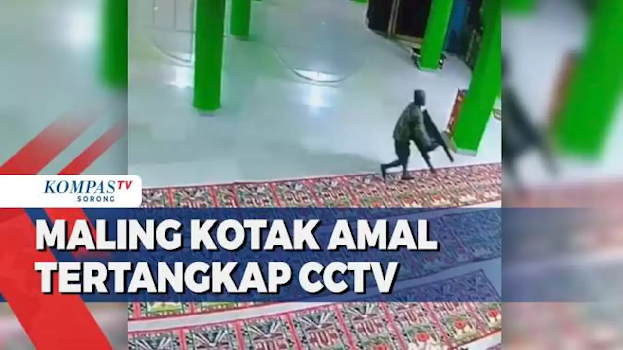 Aksi Pencurian Kotak Amal Masjid di Manokwari Terekam CCTV