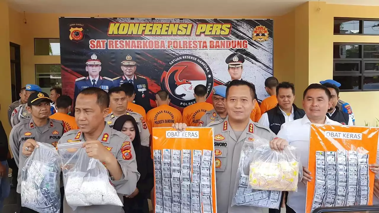 7 Pengedar Obat Terlarang di Kabupaten Bandung Tertangkap, Barang Sitaan Capai 53 Ribu Butir