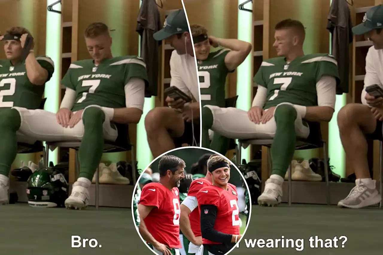 Aaron Rodgers busts Zach Wilson over QB’s signature look: ‘Still wearing that?’