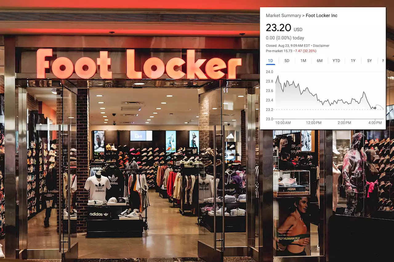 Foot Locker’s stock plunges 32% as sneaker retailer blames dismal results on ‘consumer softness’