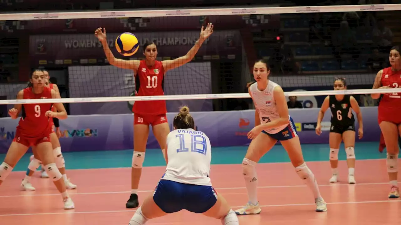 Mexicanas caen 3-0 ante Serbia en Mundial de Voleibol Sub 21 en León