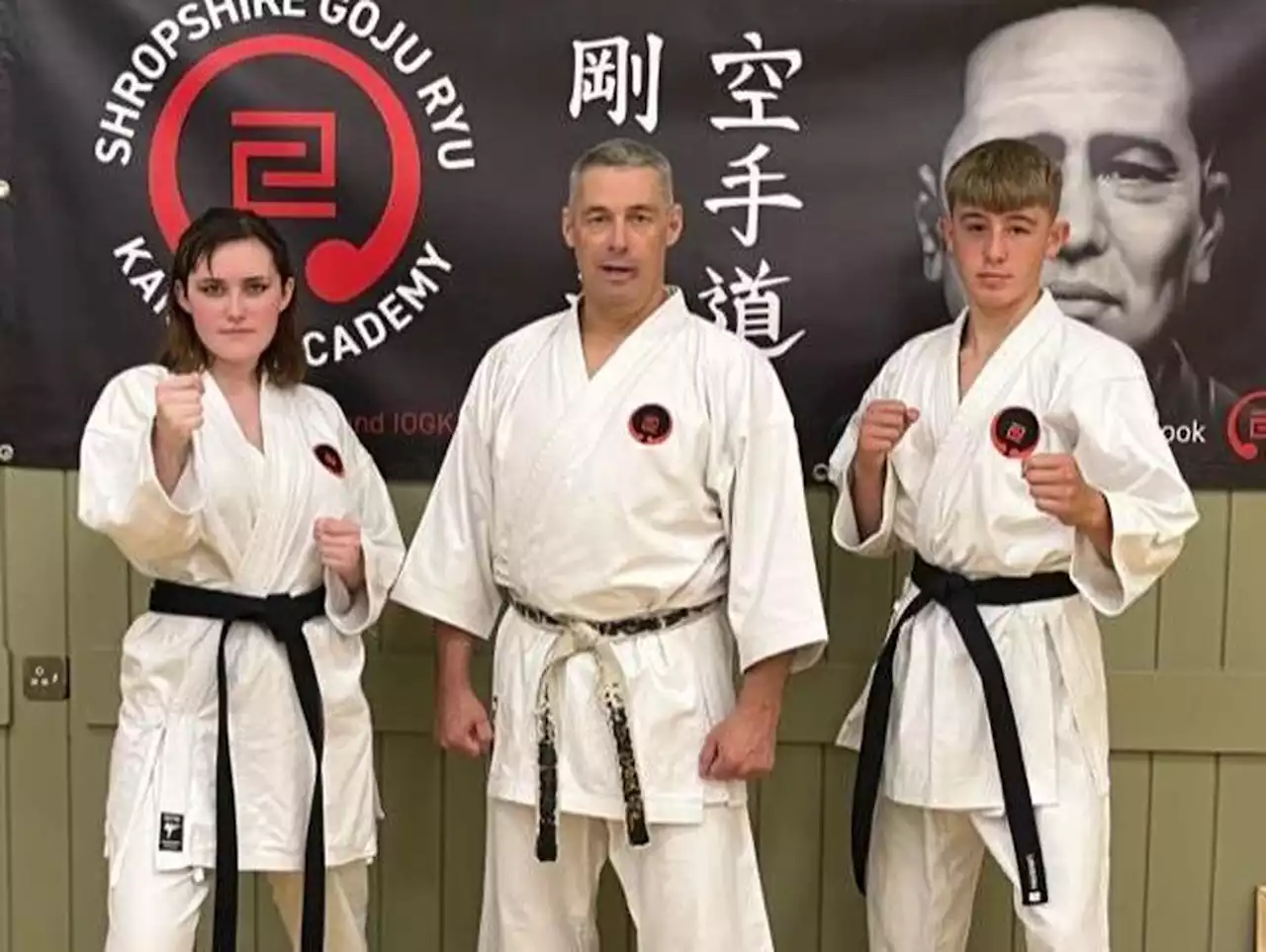 Black belt joy for academy teens at karate grading