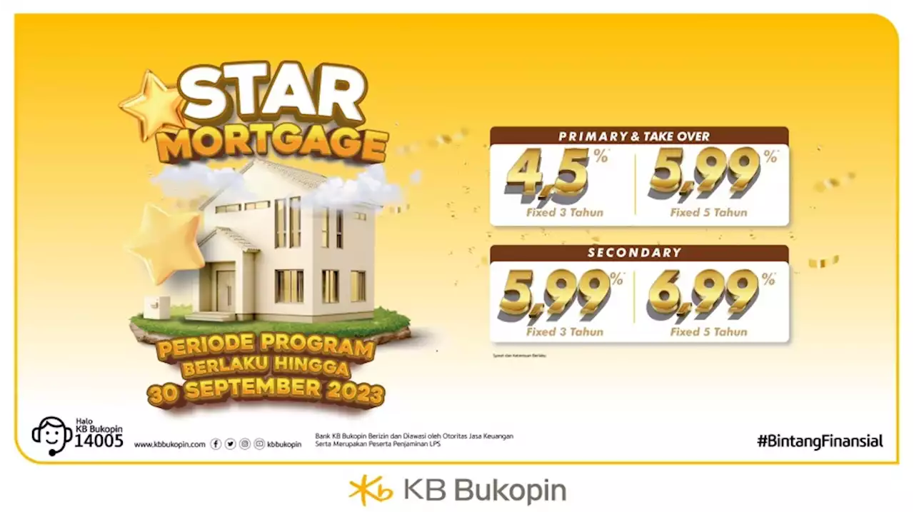 Bank KB Bukopin Hadirkan Star Mortgage, KPR dengan Bunga Kompetitif dan Kemudahan Proses