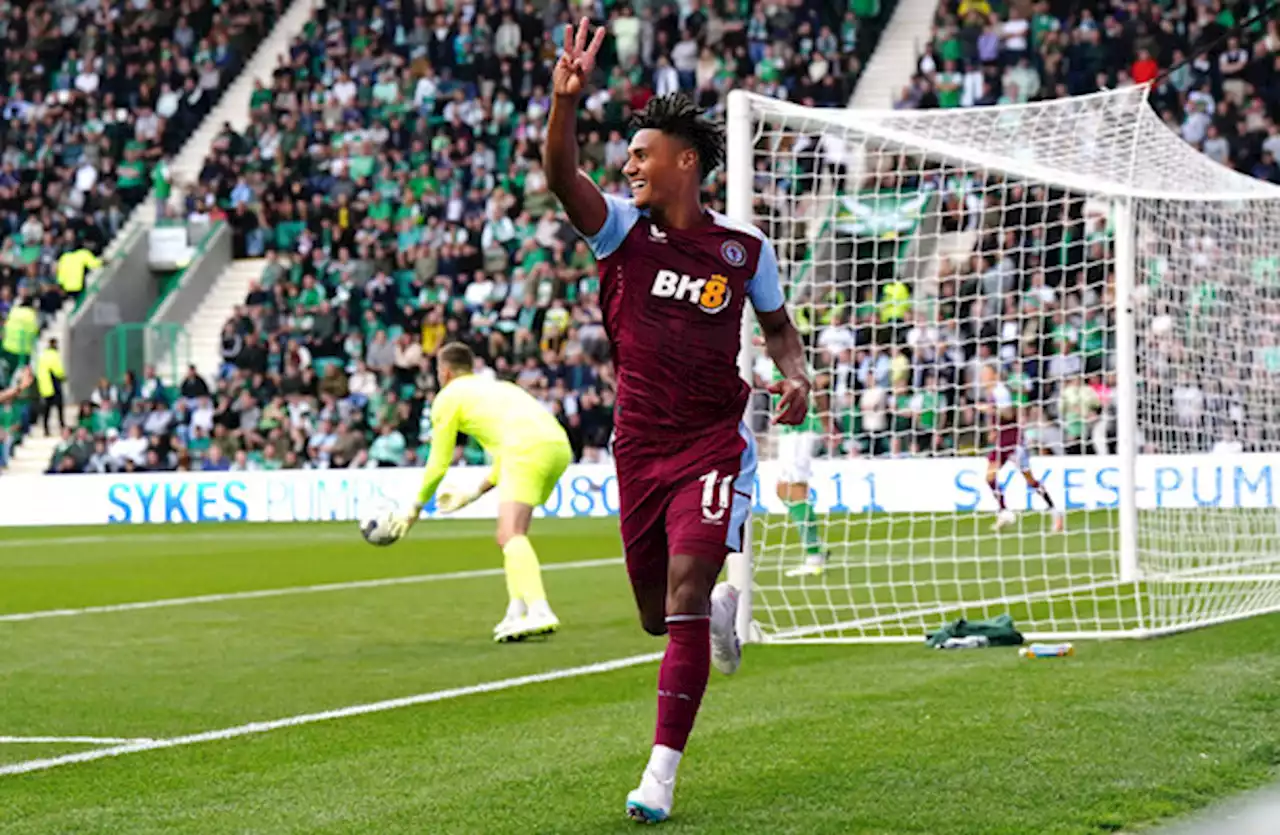 Ollie Watkins hits a hat-trick as Aston Villa thrash Hibs in Conference League play-offs