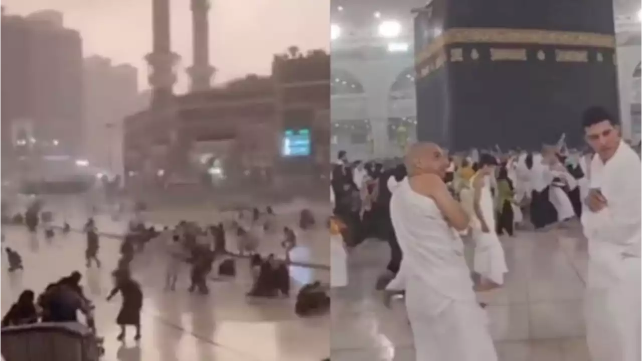 Viral, Angin Kencang Terjang Mekah hingga Jemaah di Masjidil Haram Terpental