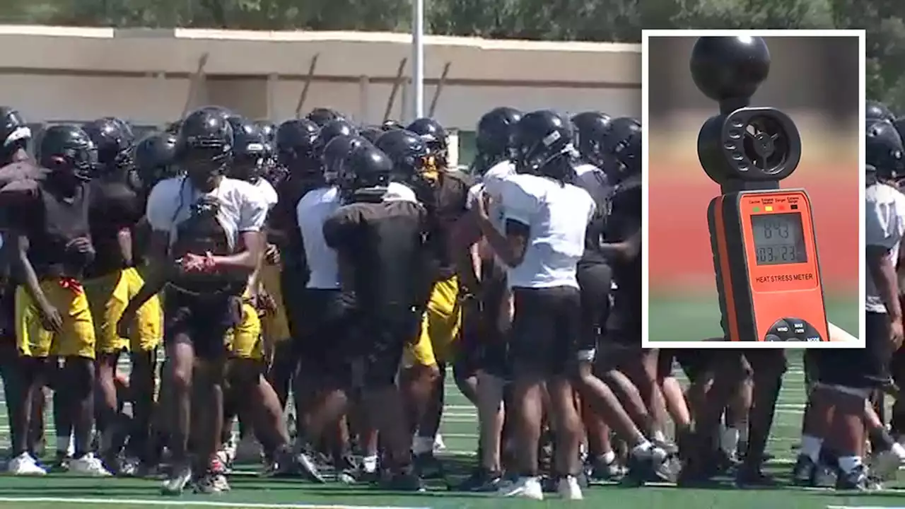 Wet-bulb globe temperature readings help determine how Alief ISD football players practice