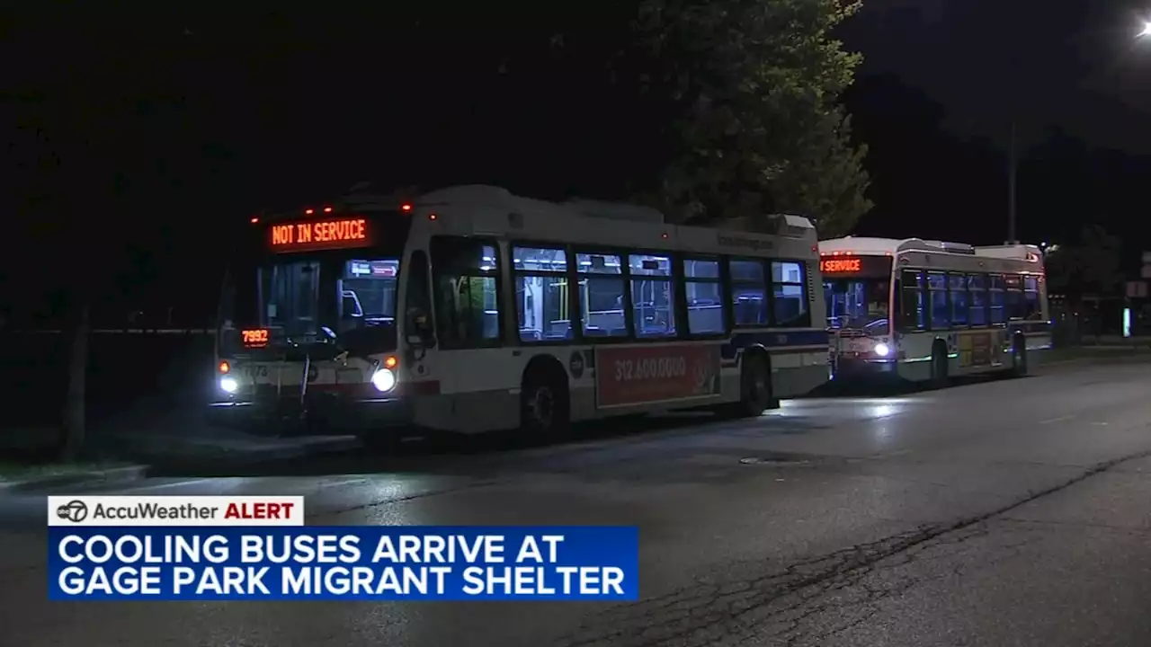 Cooling buses sent to shelter housing migrants in Gage Park