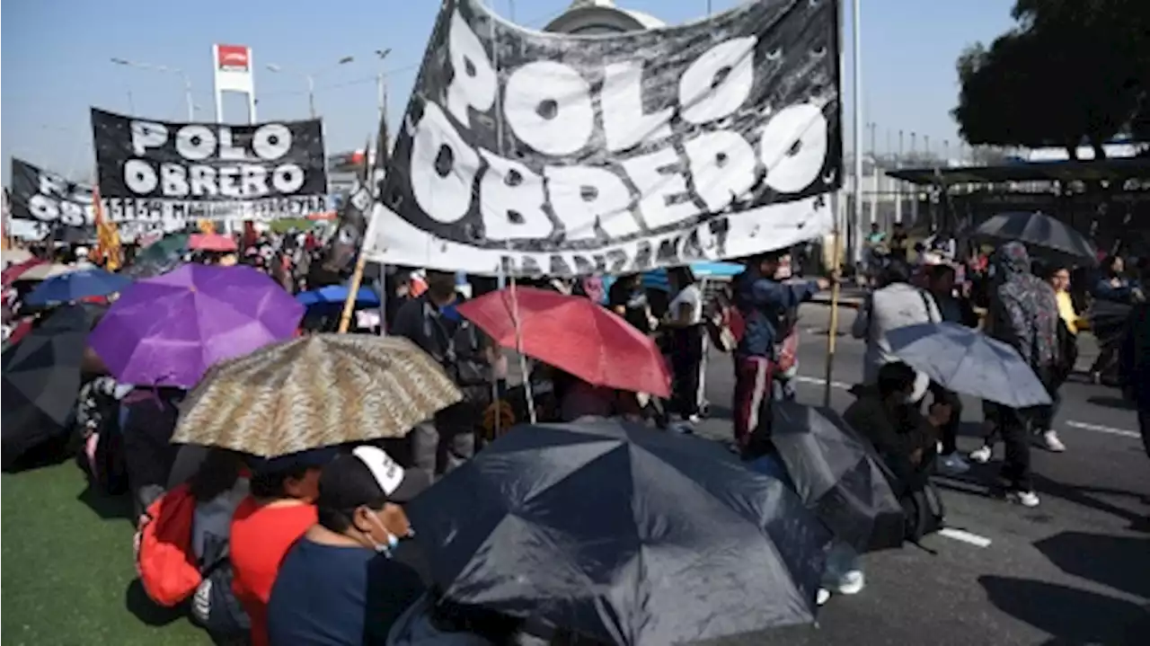 El Frente de Lucha Piquetero protesta en reclamo de asistencia alimentaria