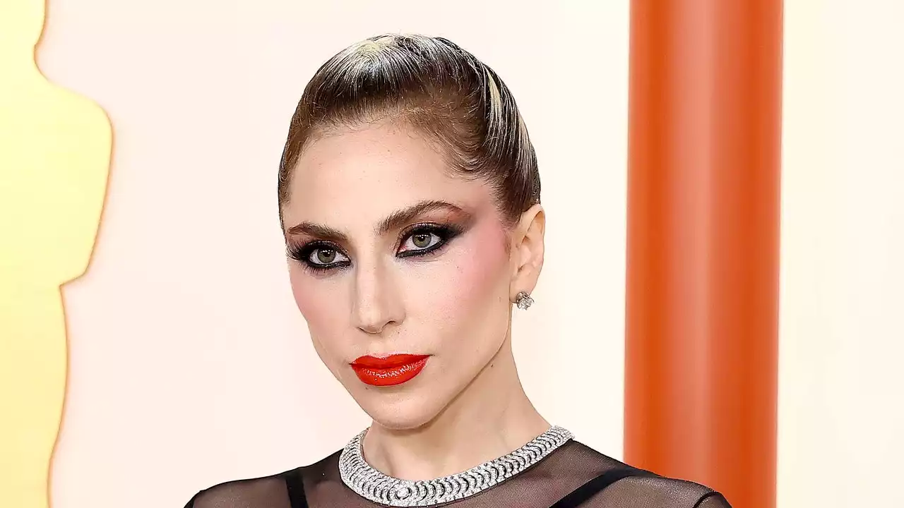 Lady Gaga’s Updo and Cat Eye Looks Like She Stepped Right Out of the ’50s