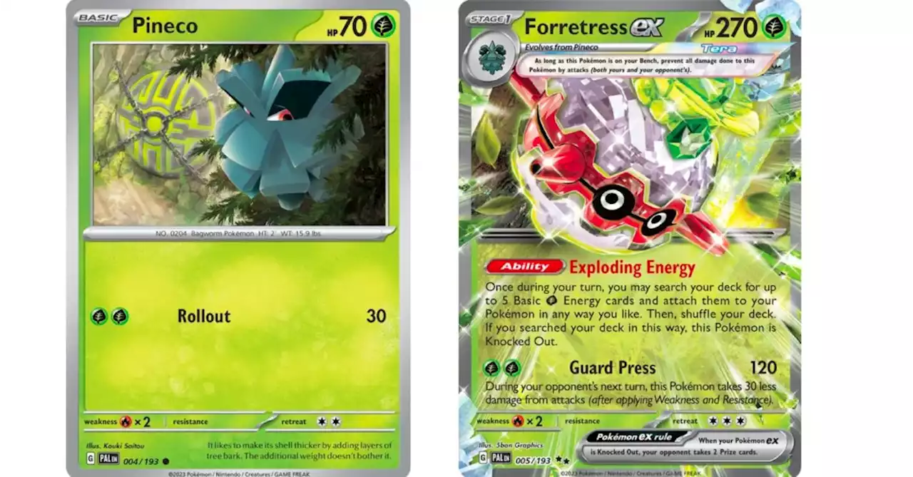 The Cards Of Pokémon TCG: Paldea Evolved Part 1: Tera Forretress Ex