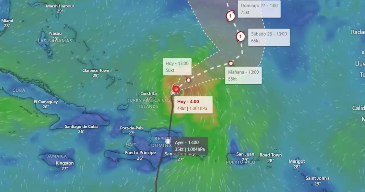 La tormenta tropical Franklin abandona República Dominicana y se desplaza ya por el Atlántico