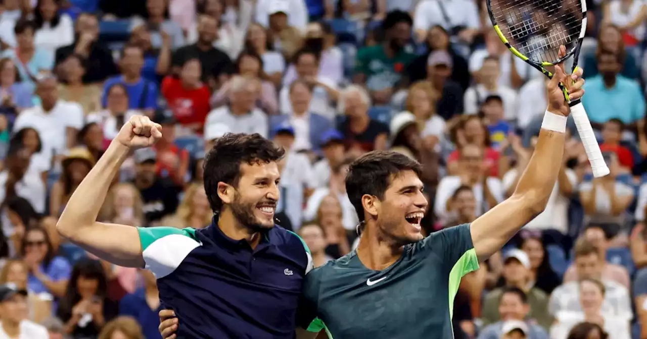 Sebastián Yatra debutó en dobles con Carlos Alcaraz en el Stars of the Open