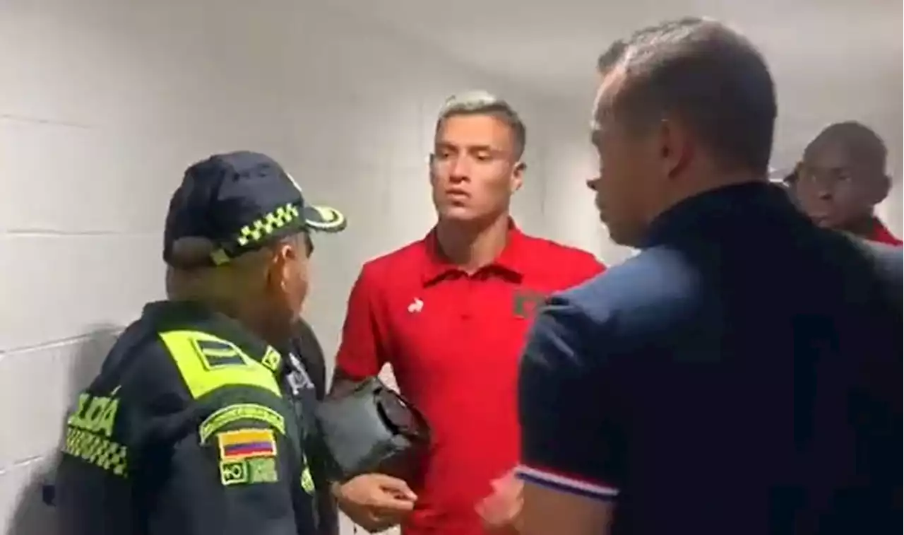 Video: Así inició el altercado entre la Policía y los jugadores de América de Cali