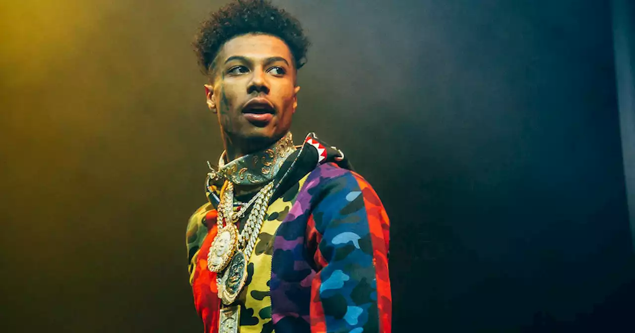 Rapper Blueface claims he was stabbed inside boxing gym by random man