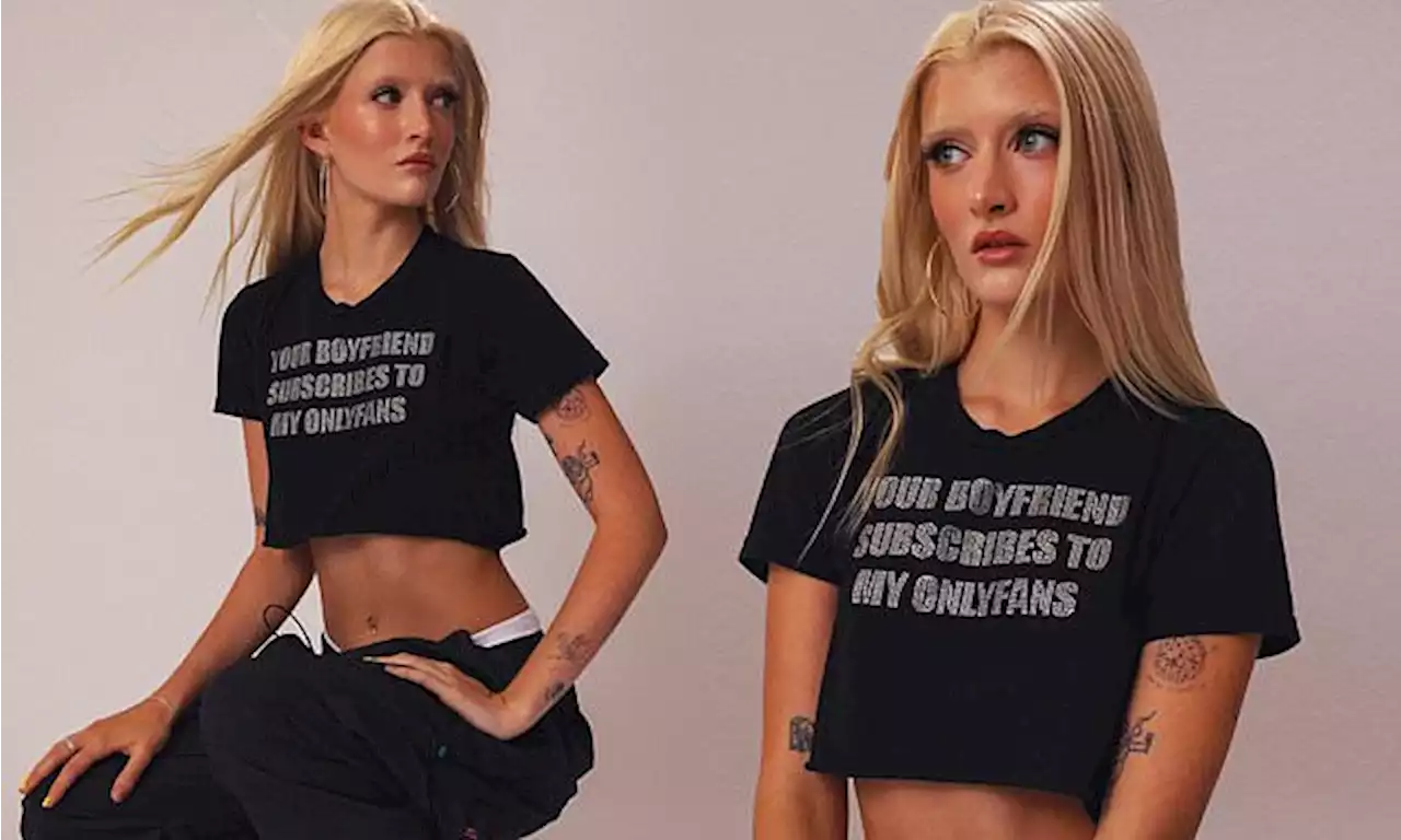 Charlie Sheen's daughter Sami, 19, wears VERY cheeky t-shirt