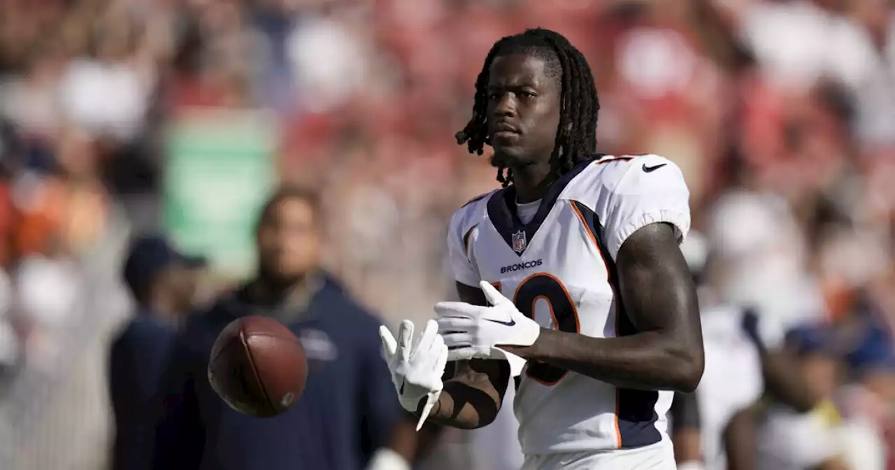 Broncos receiver Jerry Jeudy injures hamstring at practice