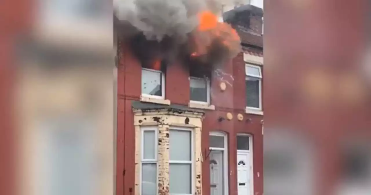 Dramatic footage shows moment house burst into flames