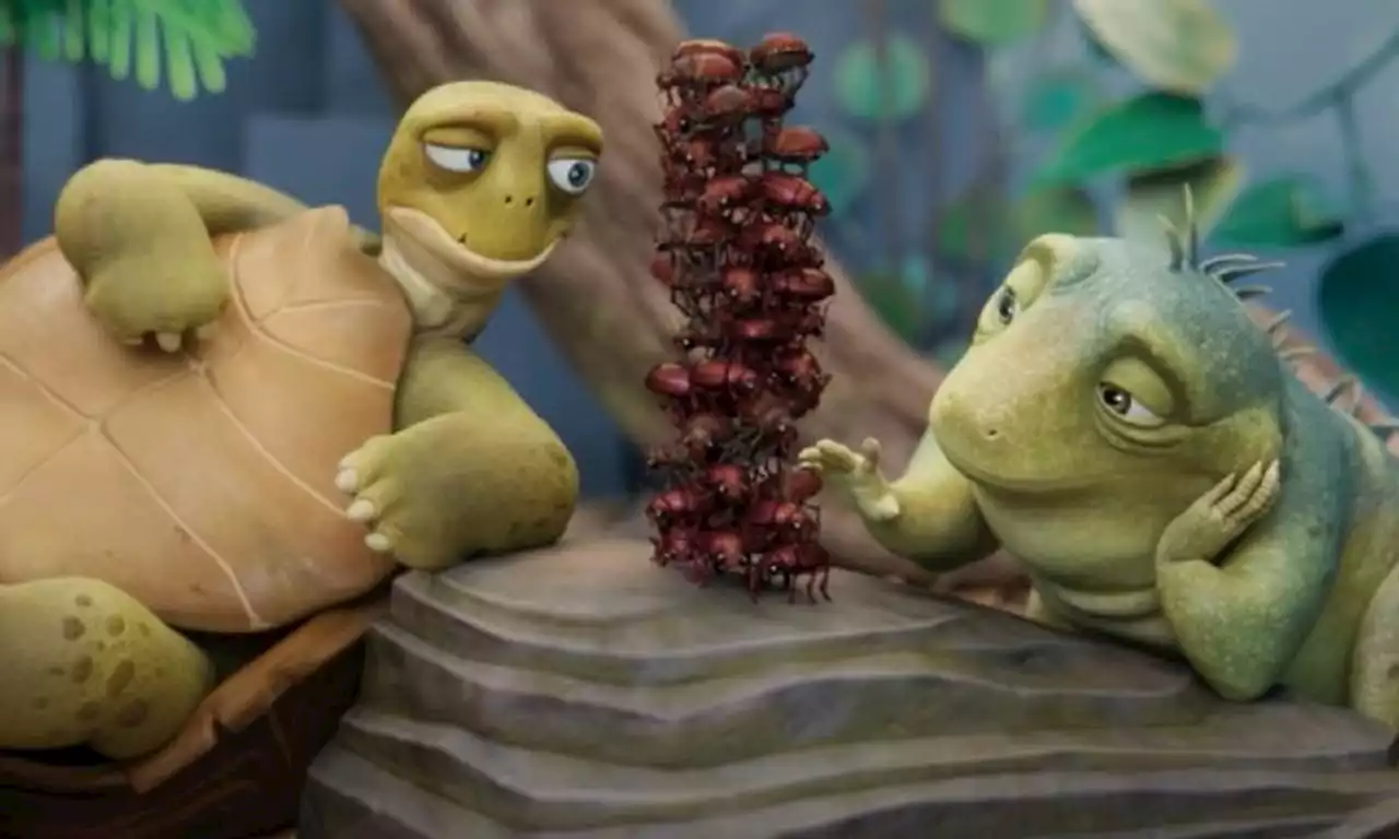 Adam Sandler and Bill Burr voice an elderly lizard and turtle in trailer for new animated film 'Leo'