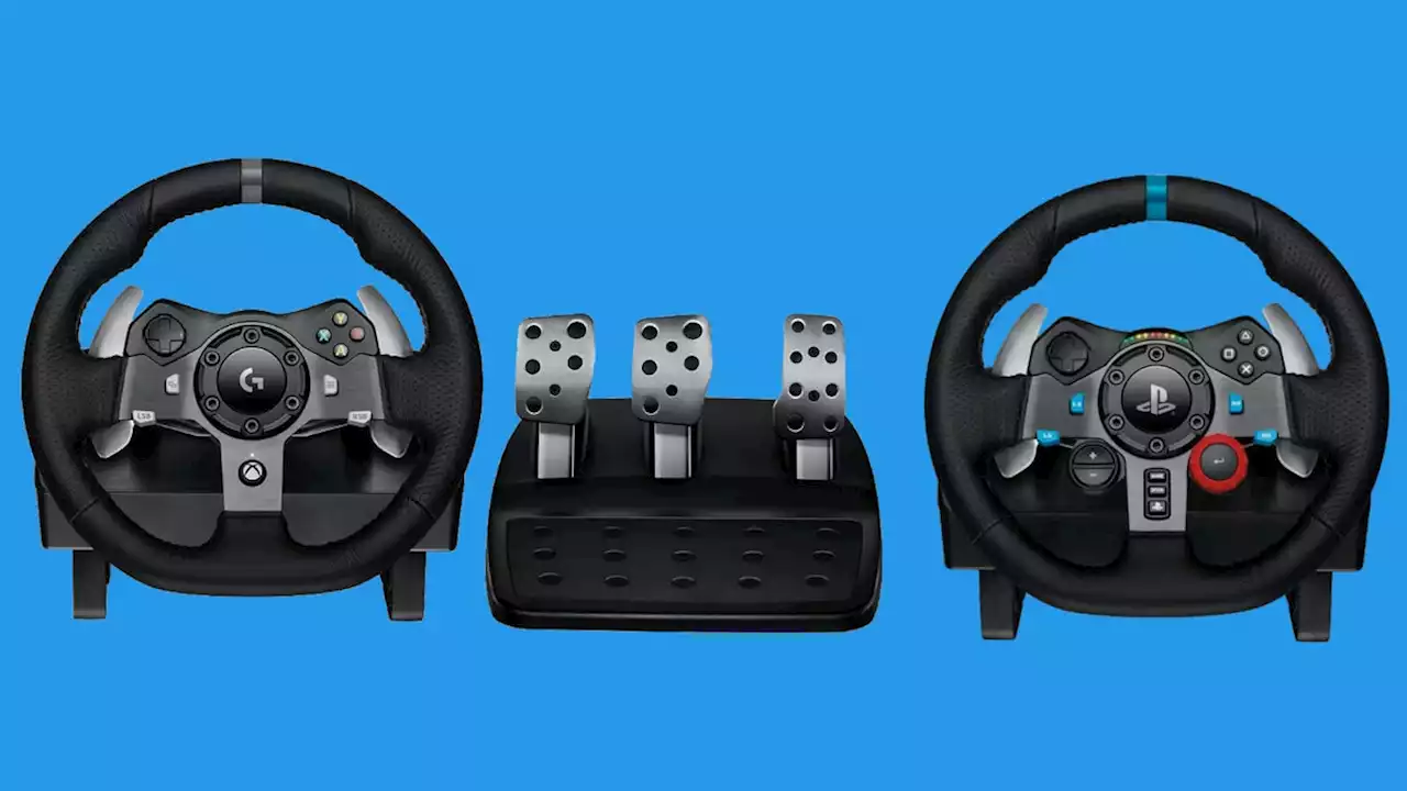 Logitech's brilliant G29 and G920 driving wheel and pedals are almost half price at Amazon