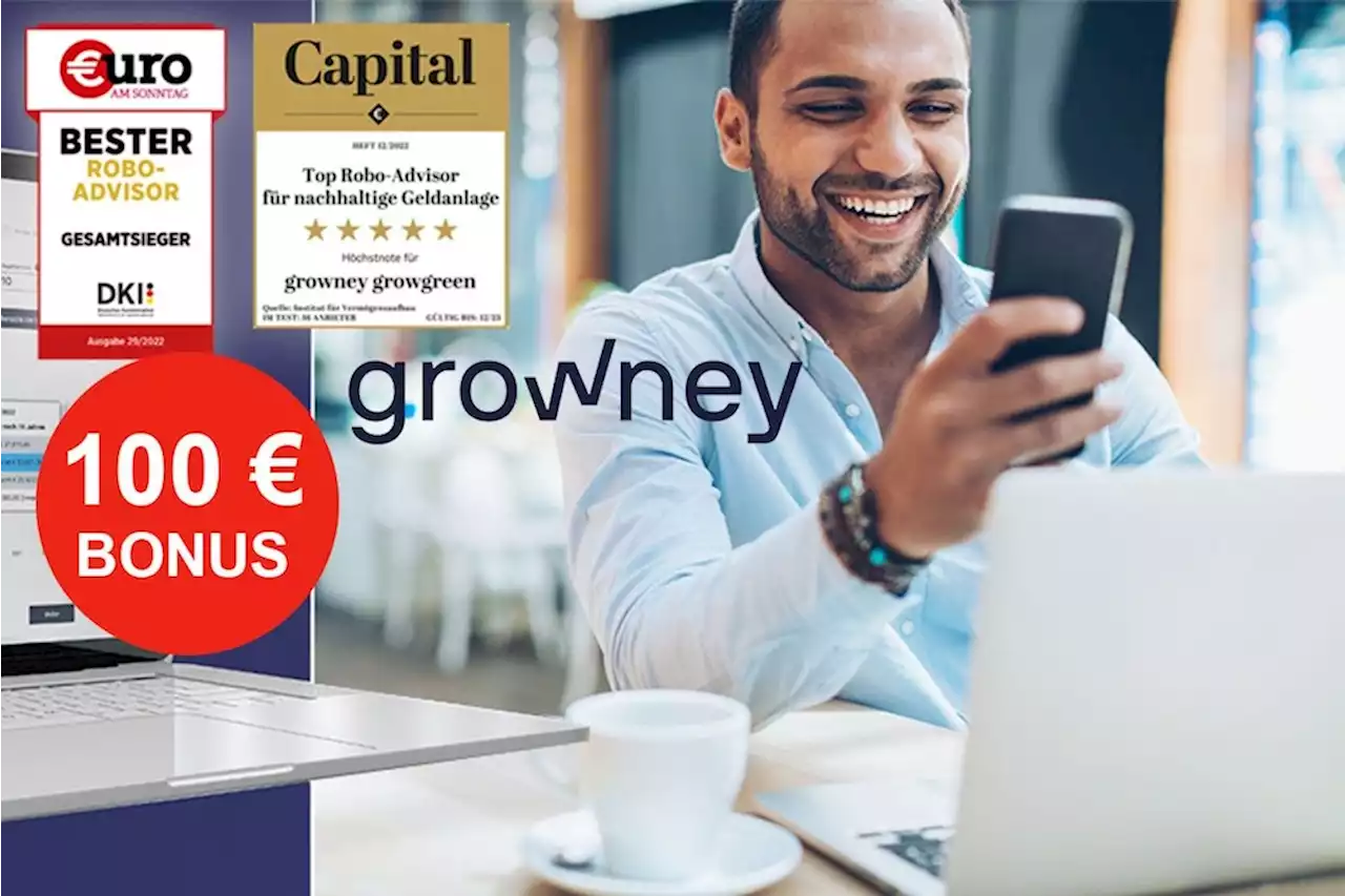 100 Euro Bonus bei growney: ETF-Sparplan beim Testsieger anlegen und sparen