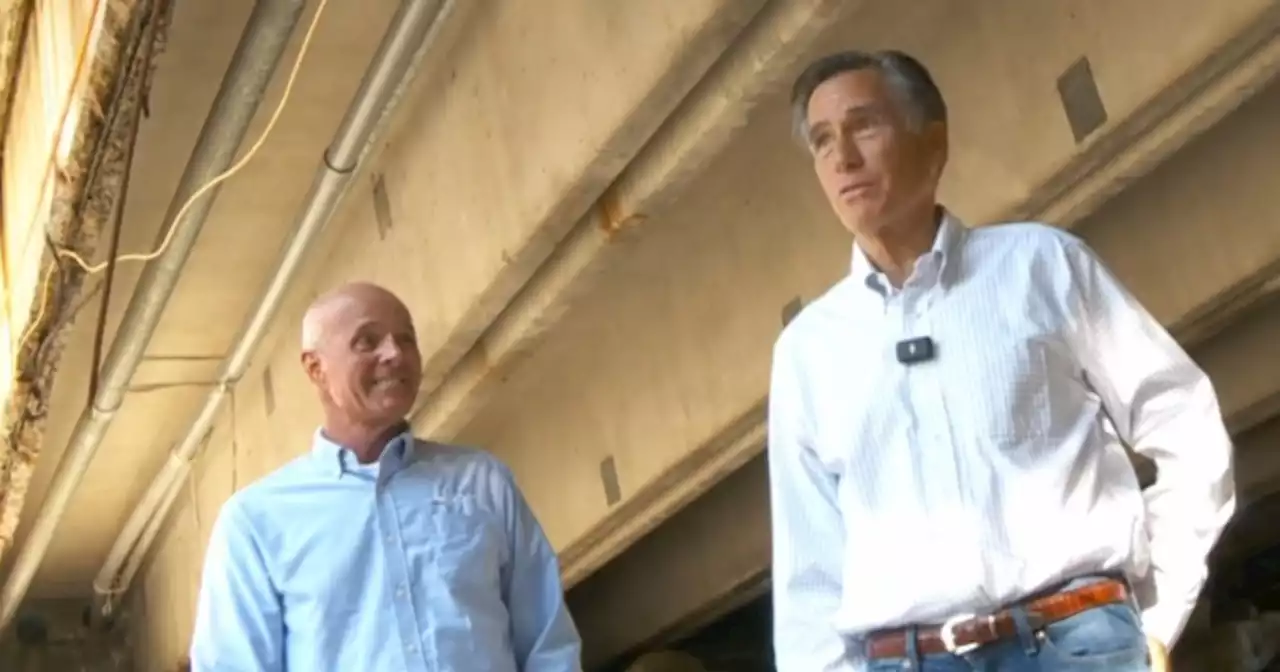 Romney visits crumbling Utah bridge to laud bill he negotiated