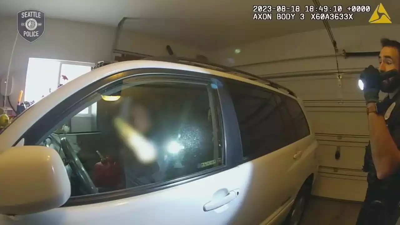 SPD body cam captures man chugging gasoline after breaking into home