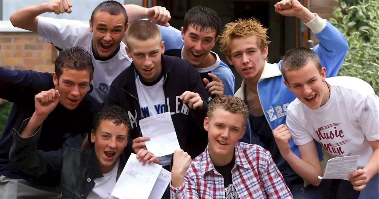 Spot yourself or a school pal getting your GCSE results over 20 years ago