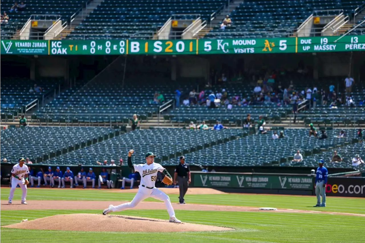 A’s blanked by Royals in their bid to complete series sweep of Royals