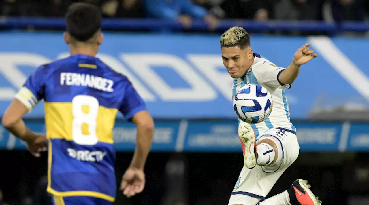 Juan Fernando Quintero jugó media hora en el 0-0 de Racing y Boca por Libertadores, en La Bombonera