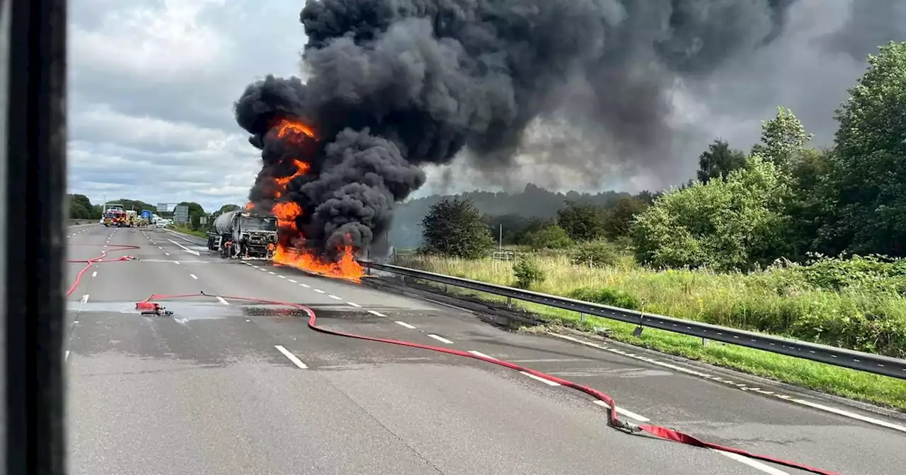 Fire statement after oil tanker fire on M1 near Mansfield