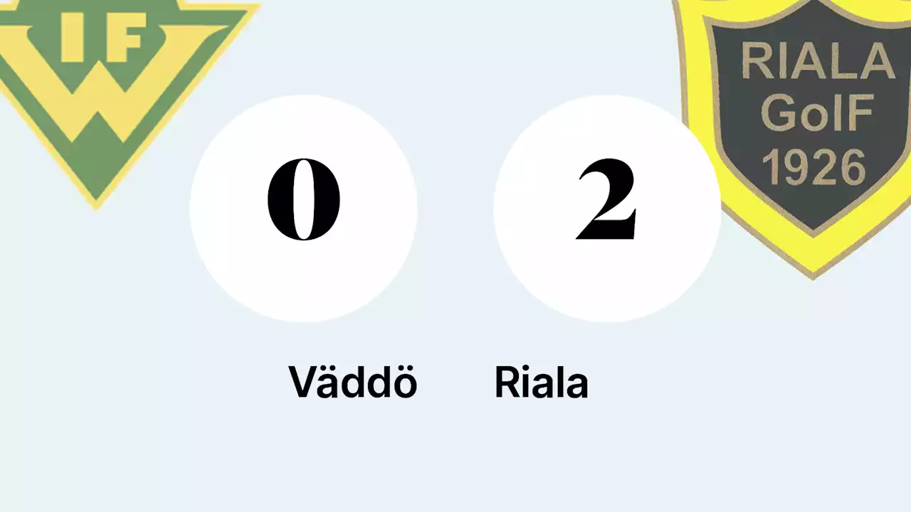 Ny seger för Riala – efter 2–0 mot Väddö