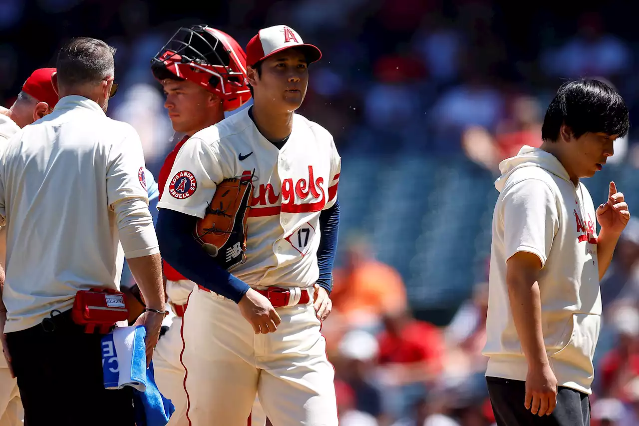 Shohei Ohtani leaves Angels start early in latest injury scare