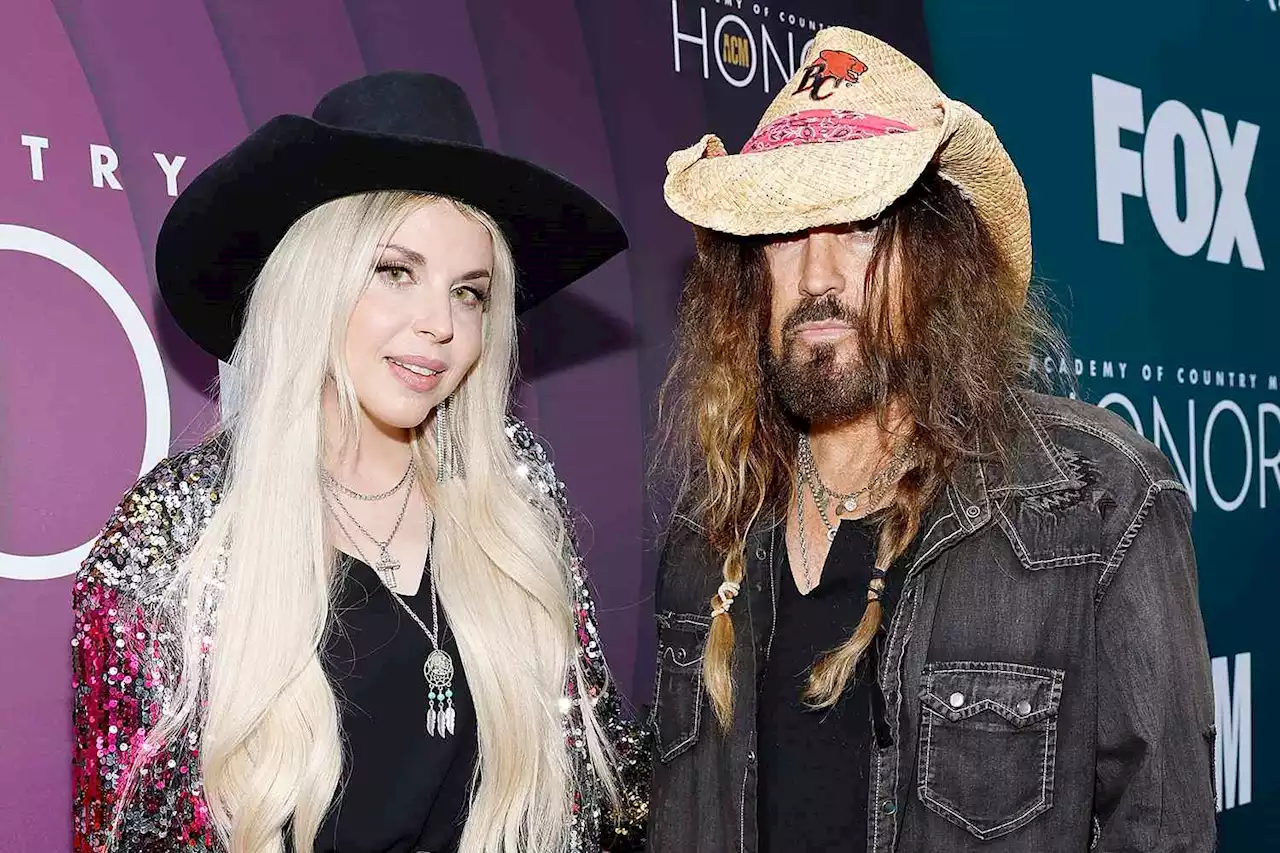 Billy Ray Cyrus and Fiancée Firerose Make Red Carpet Debut at ACM Honors 2023