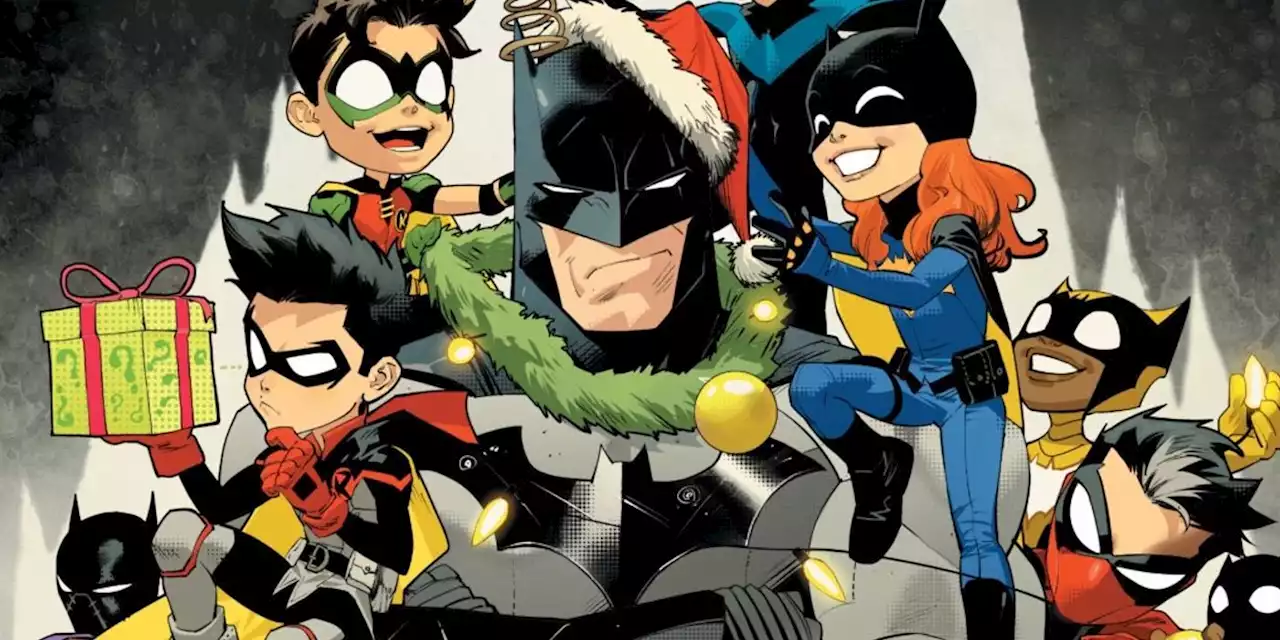 Batman Becomes the Bat-Family's Adorable Christmas Tree in Official Art