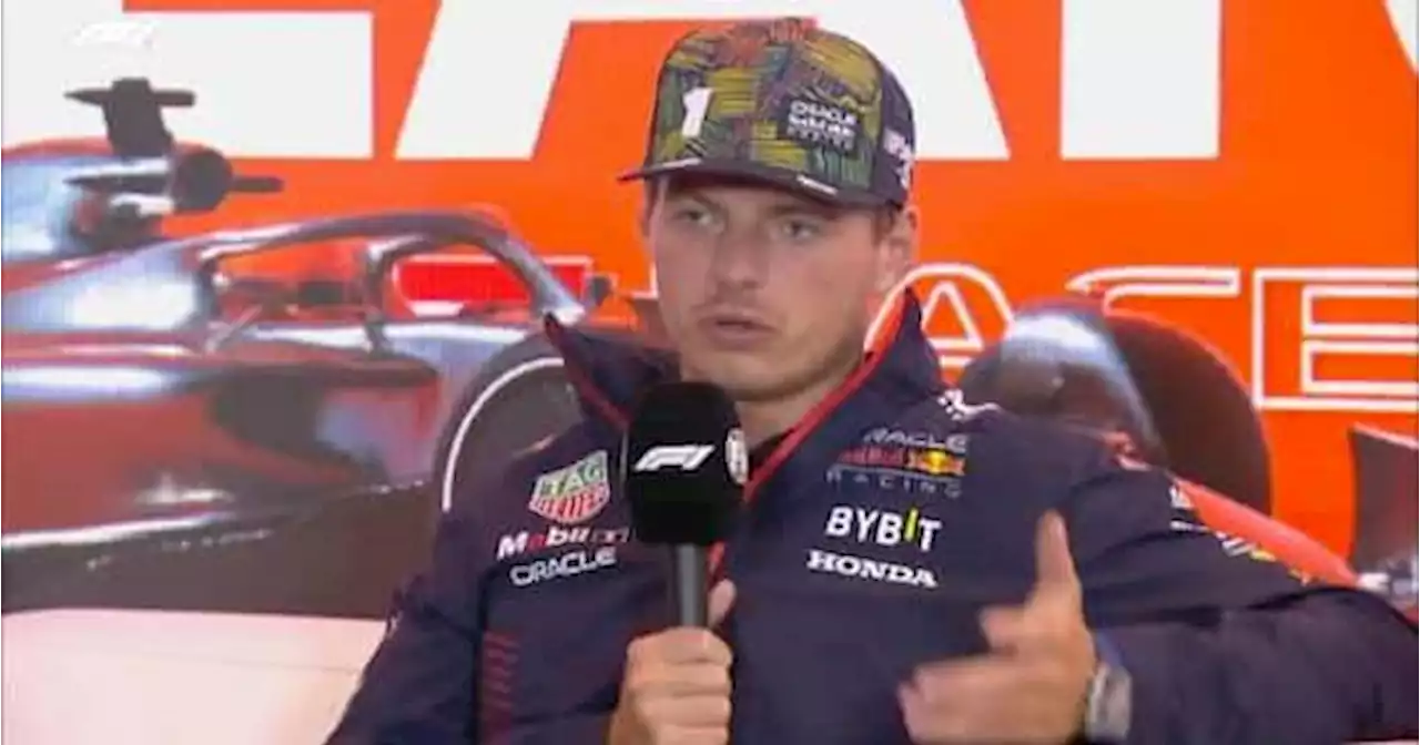 Spunta sempre una domanda sul 'record', e Verstappen ribadisce il concetto