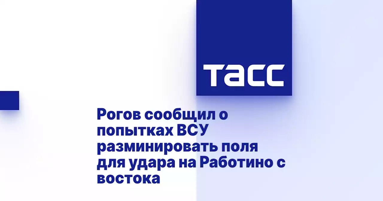 Рогов сообщил о попытках ВСУ разминировать поля для удара на Работино с востока