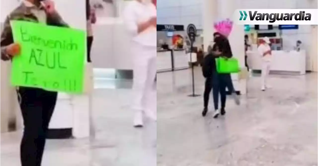 Video: Joven fue a recoger a su novia al aeropuerto y la descubrió con otro