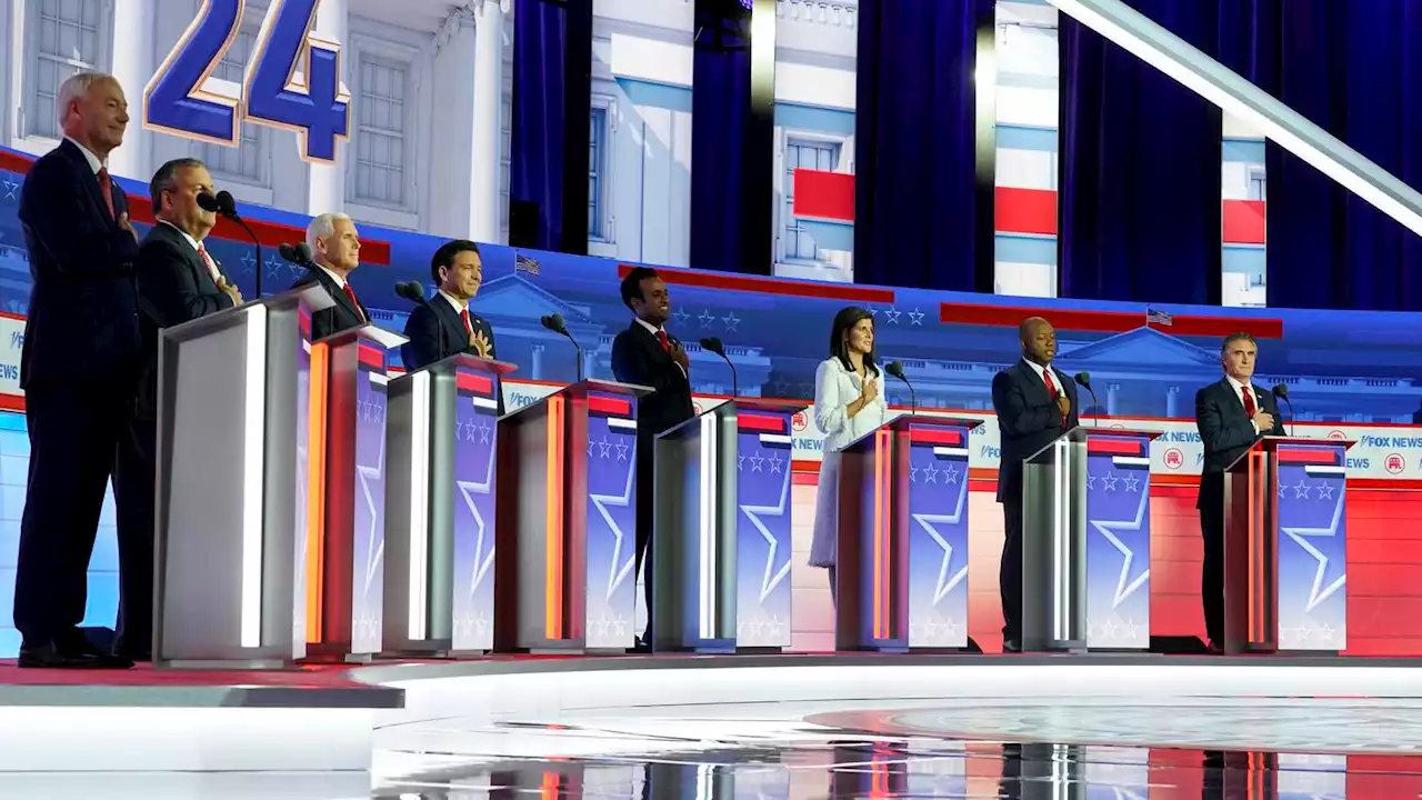 First GOP debate kicks off in Milwaukee with attacks on Biden, Trump absent from the stage