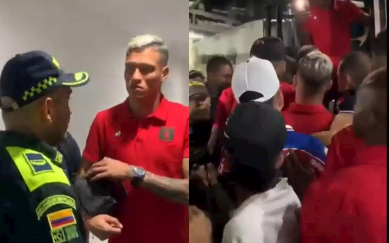 Video: así inició la pelea entre policías de Barranquilla y jugadores del América de Cali