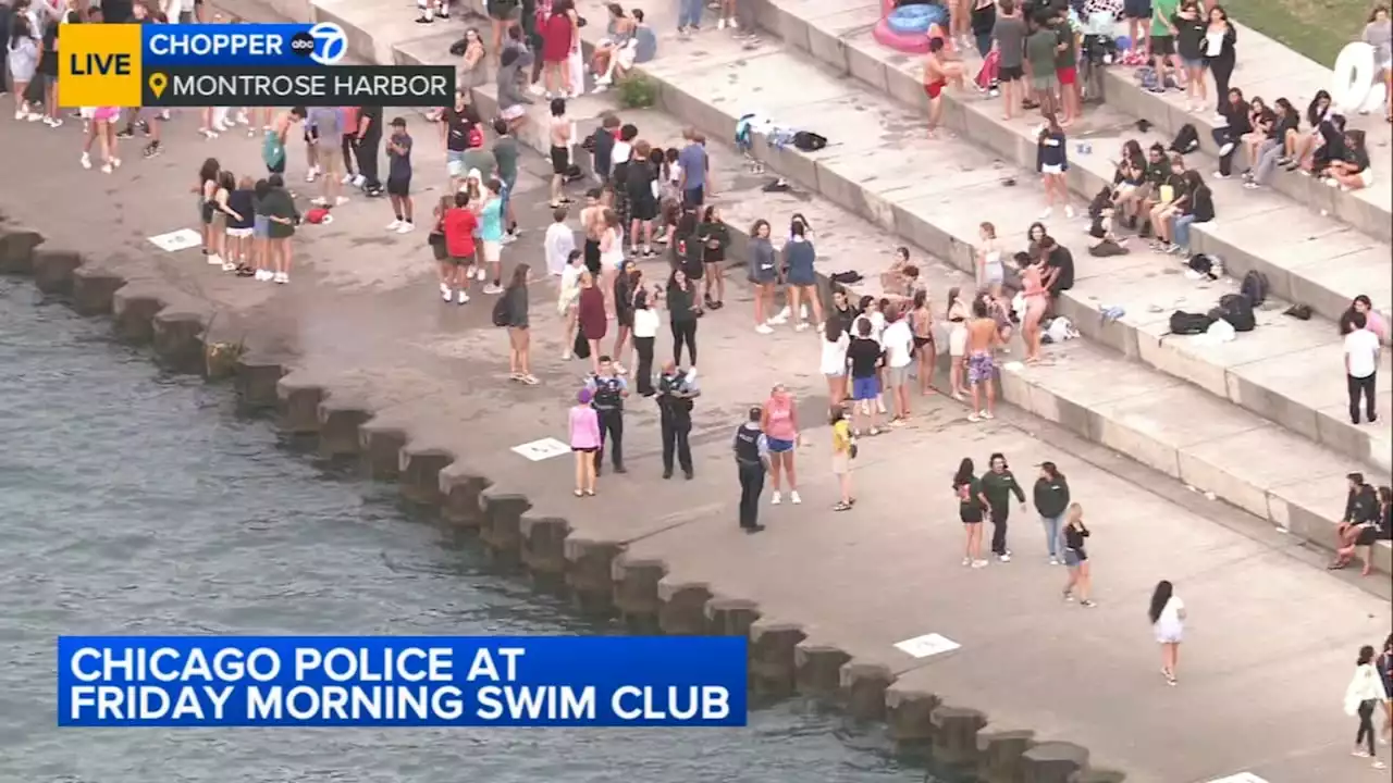 Chicago police show up at Montrose Harbor as Friday Morning Swim Club canceled