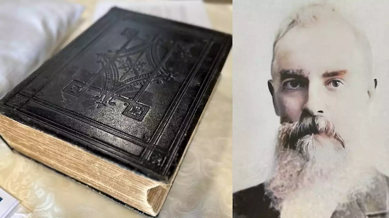 This 159yo family bible was found in an abandoned house. Volunteers restored it and returned it to its rightful home