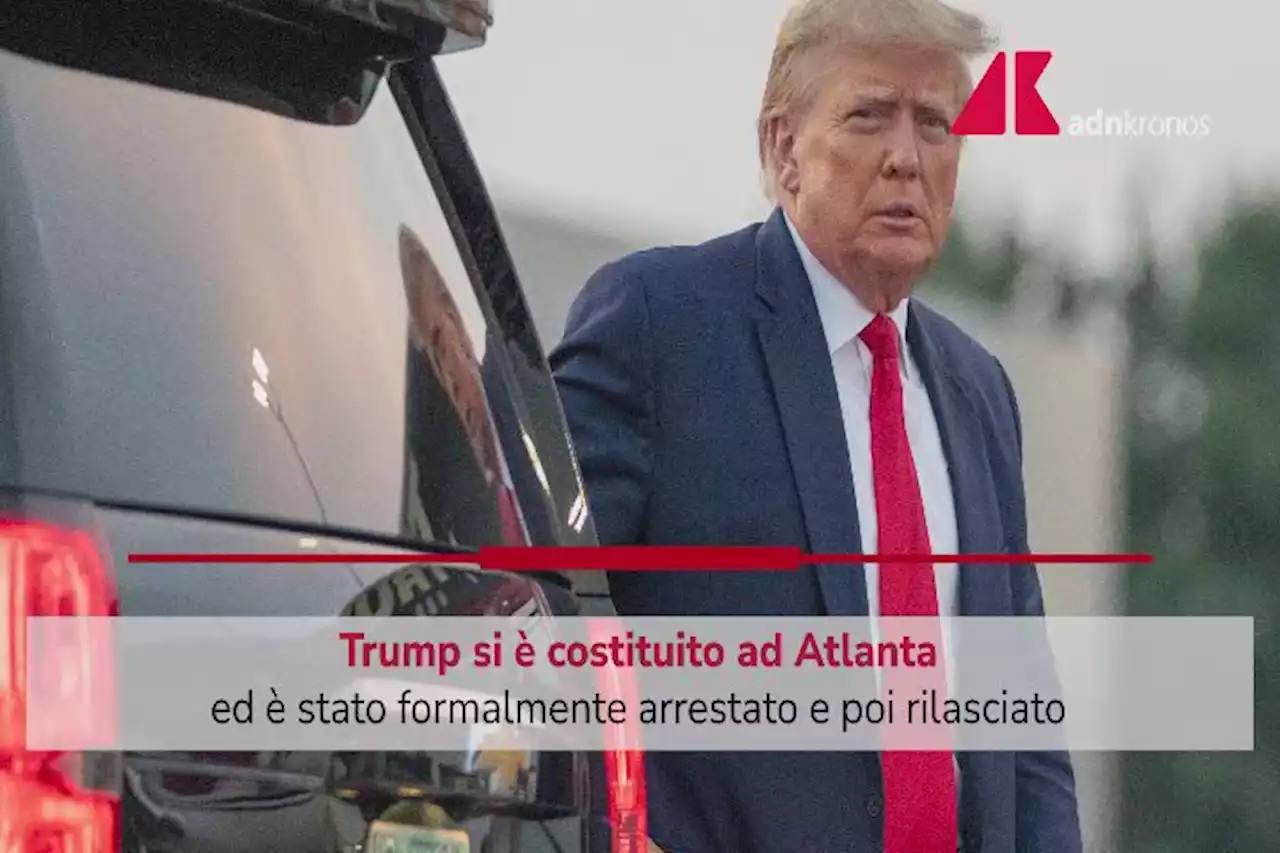 Trump si è costituito ad Atalanta: arresto, poi rilascio su cauzione