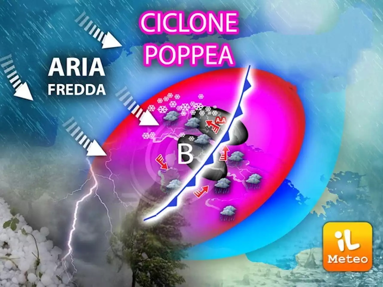 Nel weekend arriva il ciclone Poppea, porterà temporali e grandinate - Notizie