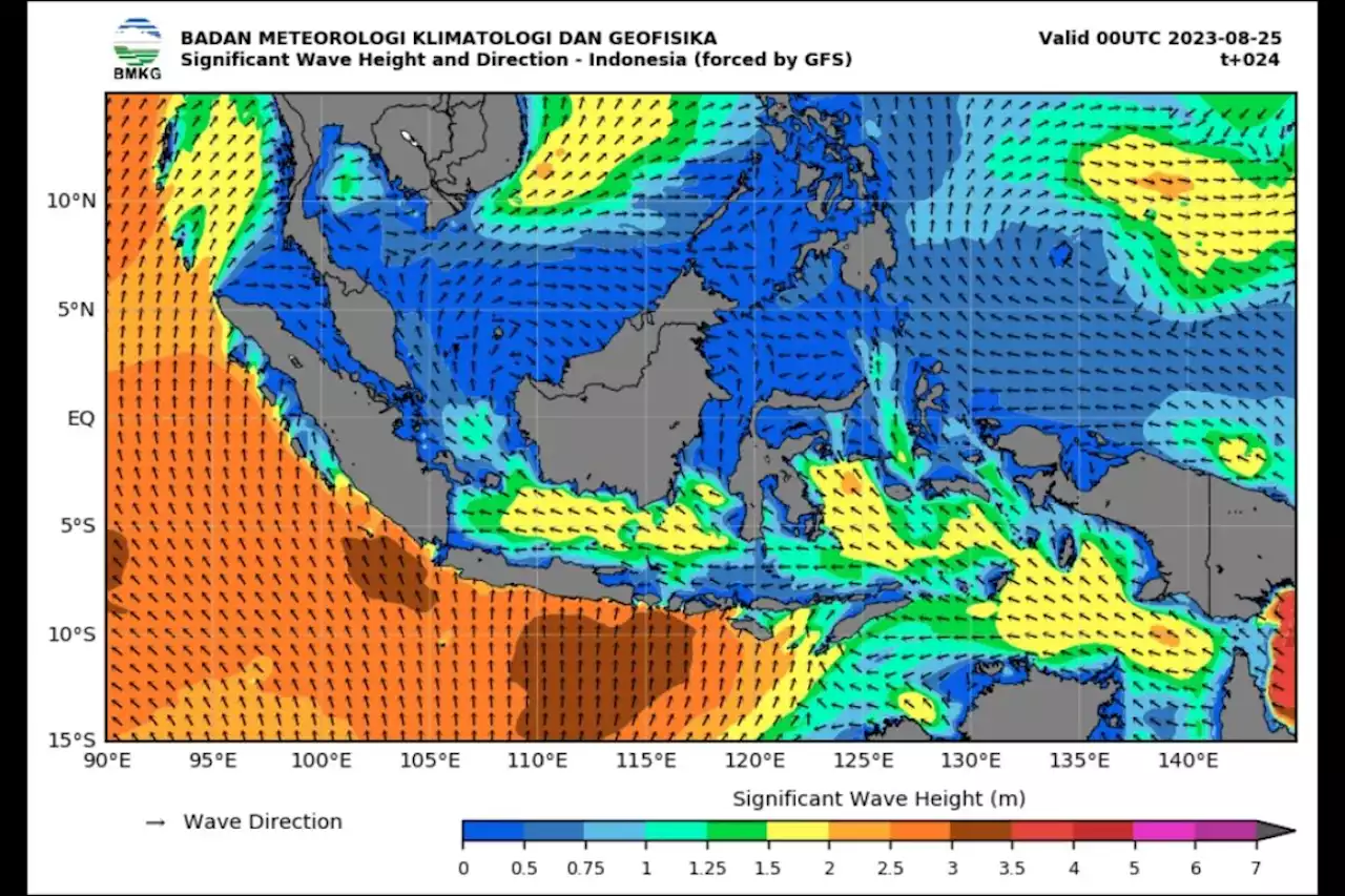 BMKG imbau masyarakat pesisir waspada gelombang tinggi hingga 4 meter