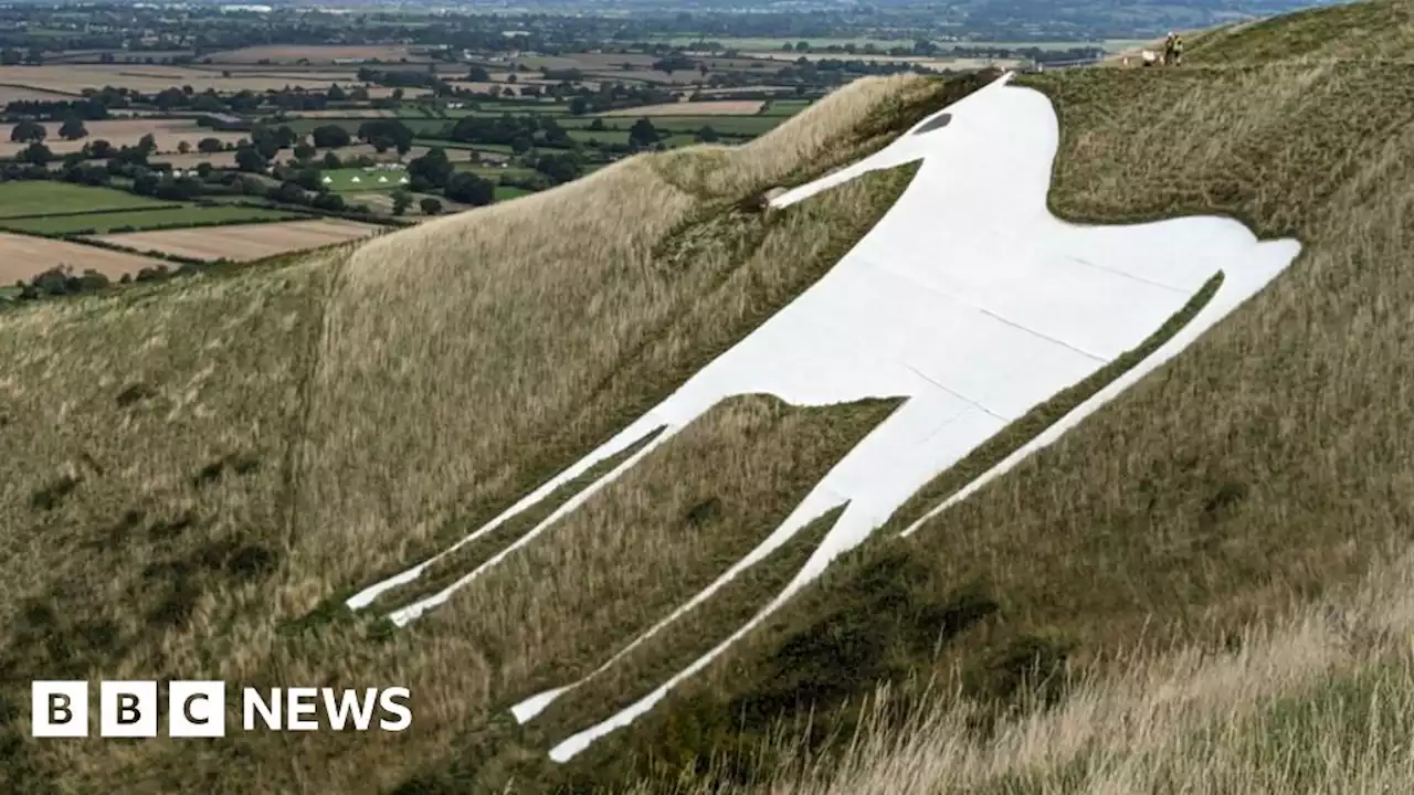 Wiltshire White Horse monument restoration almost complete