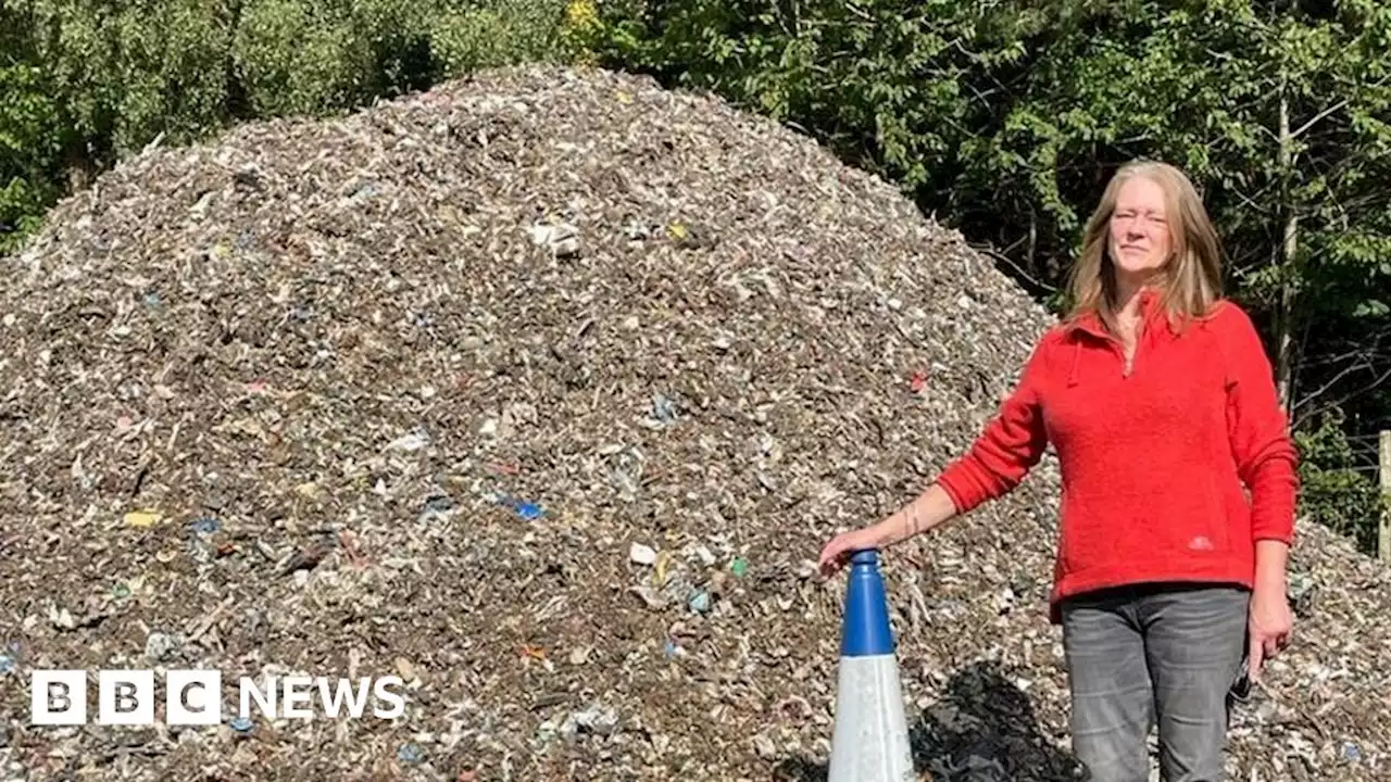 Woman wakes up to tonnes of waste dumped on drive