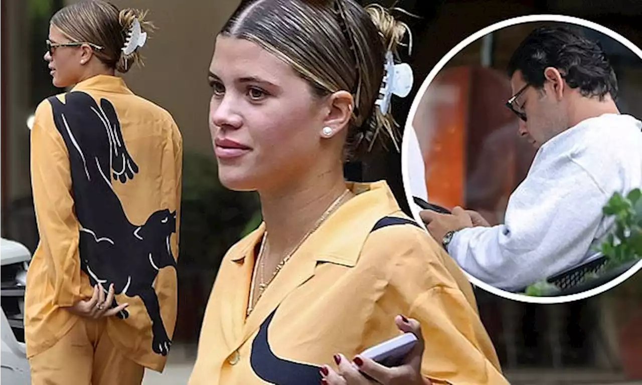 Sofia Richie enjoys breakfast with her husband Elliot in Montecito